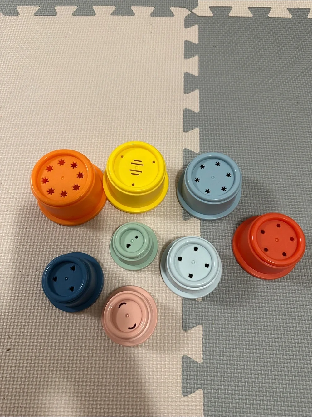 Stacking Cups Set - Orange and Multicolor Kids Toy